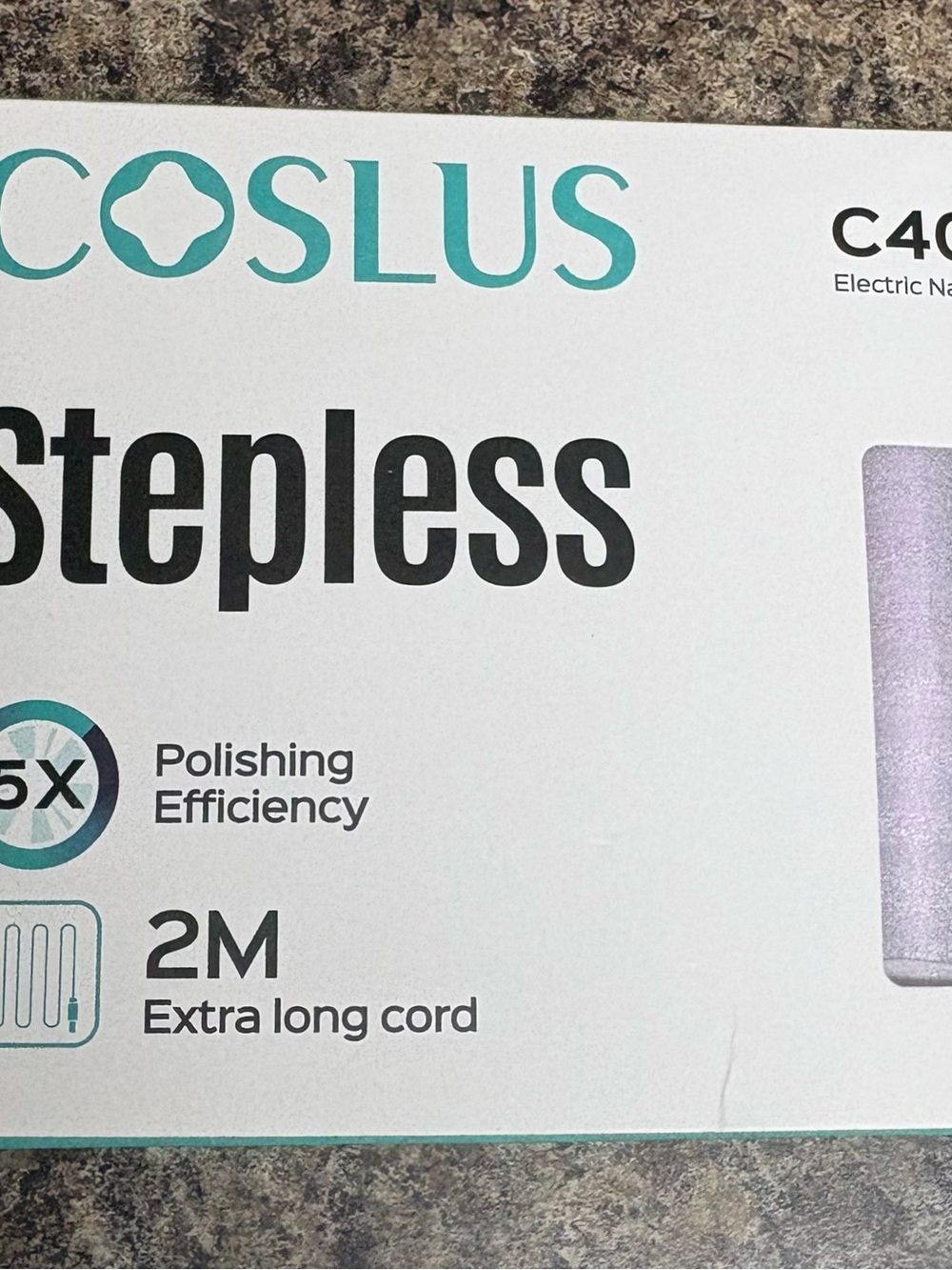 COSLUS C40 Electric Nail Drill Set Stepless Speed Portable File Drill Bits Band - Picture 2 of 3
